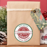 Speciale levering vanaf Santa Christmas Ronde Sticker<br><div class="desc">Speciale kerstbezorging van de kerstman</div>