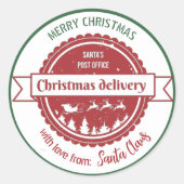 Speciale levering vanaf Santa Christmas Ronde Sticker (Voorkant)
