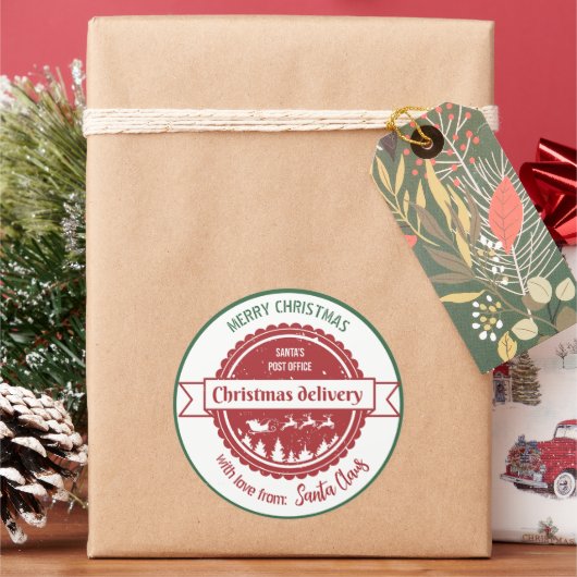 Speciale levering vanaf Santa Christmas Ronde Sticker (Feestdagen)