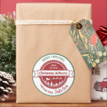 Speciale levering vanaf Santa Christmas Ronde Sticker<br><div class="desc">Speciale kerstbezorging van de kerstman</div>