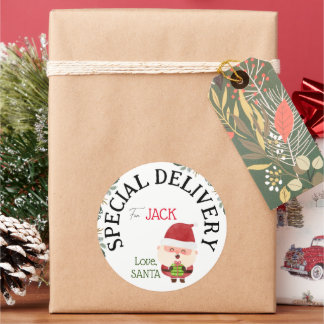 Speciale levering vanaf Santa Kerst sticker