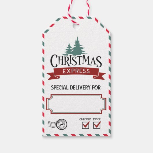 Speciale levering vanaf Santa's North Pole Christm Cadeaulabel (Voorkant)