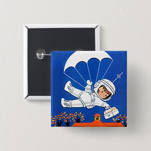 Speciale levering vierkante button 5,1 cm (Voorkant /achterkant)