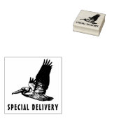 speciale levering vliegende pelikaan rubberstempel (Gestempeld)