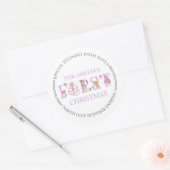 Speciale levering voor kerstmis in Santa Cute Ronde Sticker (Envelop)