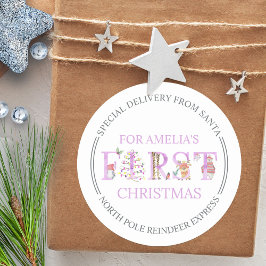 Speciale levering voor kerstmis in Santa Cute Ronde Sticker