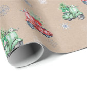 Speciale levering voor Kute Modern Vespa met kerst Cadeaupapier (Rol Hoek)