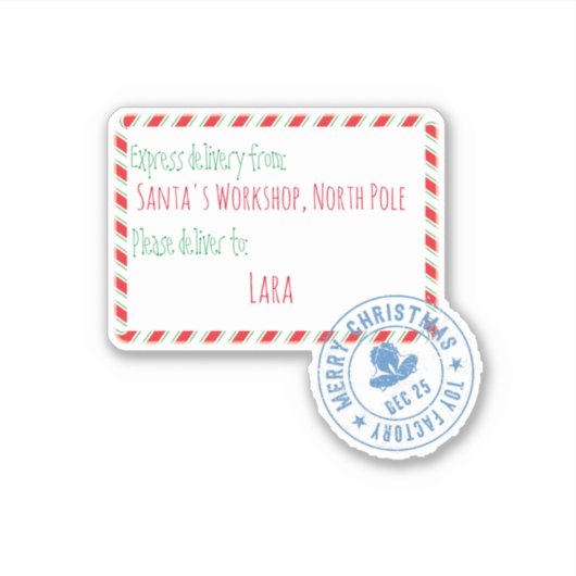 Speciale levering voor Santa's Workshop Sticker (Voorkant)