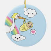 Speciale levering - winkel en Baby Keramisch Ornament (Achterkant)