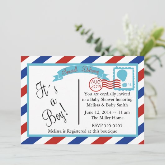 Speciale leveringsjongen kaart (Staand voorkant)