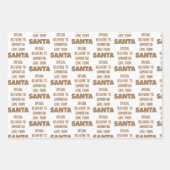 Speciale leveringsnaam van Santa Red Gold White Inpakpapier Vel (Voorkant 3)
