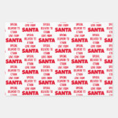 Speciale leveringsnaam van Santa Red Gold White Inpakpapier Vel (Voorkant 2)