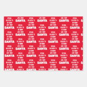 Speciale leveringsnaam van Santa Red Gold White Inpakpapier Vel (Voorkant)