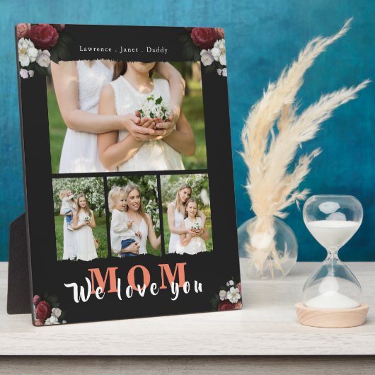 Speciale liefde voor moeder 4 familie Foto Fotoplaat (Zijkant)