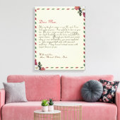 Speciale liefdesbrief handgeschreven paren canvas afdruk (Insitu (Woonkamer))