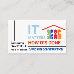 Speciale Lijst Handyman Tool tabs Visitekaartje