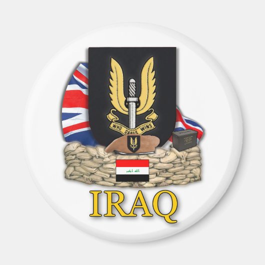 speciale luchtdienst sas raf irak oorlogsveteranen magneet (Voorkant)