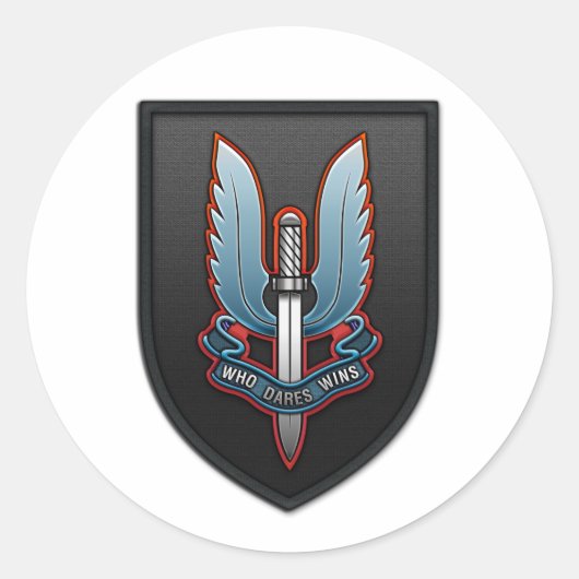 Speciale luchtdiensten (SAS) Ronde Sticker (Voorkant)