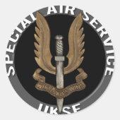 Speciale luchtdiensten (SAS) Ronde Sticker (Voorkant)