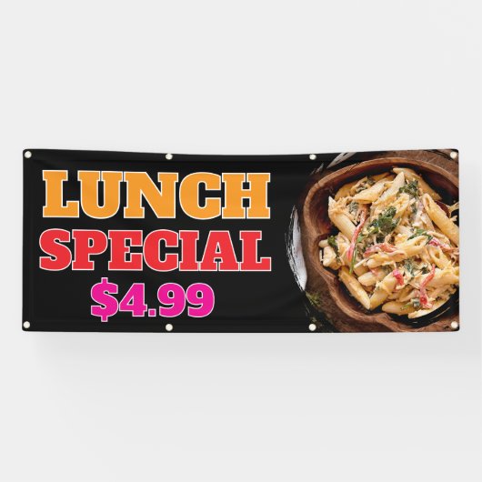 Speciale lunchbanner spandoek (Horizontaal)