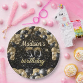 Speciale luxe 50e verjaardag ballonpapier PL Papieren Bordje (Feest)
