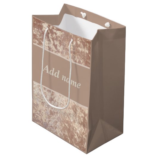 Speciale luxe tas voor speciale luxe fluwelen medium cadeauzakje (Voorkant Gekanteld)