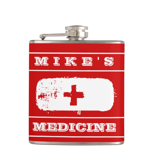 Speciale 'Medicine' grappige fles voor hem Heupfles (Voorkant)