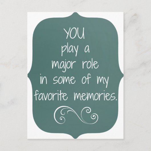 Speciale mensen en favoriete herinneringen Quote Briefkaart (Voorkant)