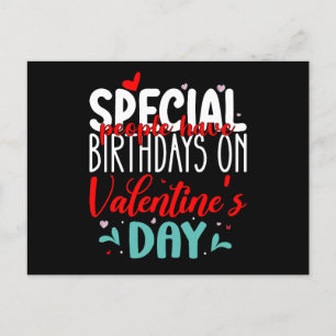 Speciale Mensen Hebben Verjaardag Op Valentijnsdag Briefkaart