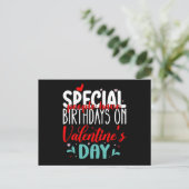 Speciale Mensen Hebben Verjaardag Op Valentijnsdag Briefkaart (Staand voorkant)