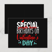 Speciale mensen hebben verjaardagen op Valentijnsd Briefkaart (Voorkant / Achterkant)
