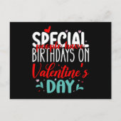 Speciale mensen hebben verjaardagen op Valentijnsd Briefkaart (Voorkant)