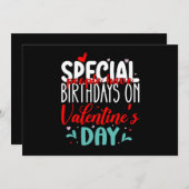Speciale Mensen Hebben Verjaardagen Op Valentijnsd Kaart (Voorkant / Achterkant)
