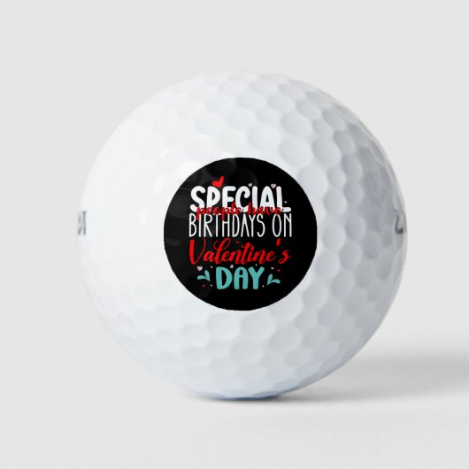 Speciale mensen hebben verjaardagen te Valentijnsd Golfballen (Voorkant)