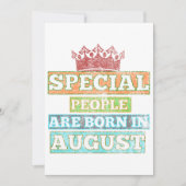 Speciale Mensen Zijn Geboren In Augustus- Augustus Kaart (Voorkant)