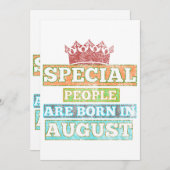 Speciale Mensen Zijn Geboren In Augustus- Augustus Kaart (Voorkant / Achterkant)