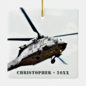 Speciale militaire helikopter bij MH-60 zeehawk Keramisch Ornament (Achterkant)