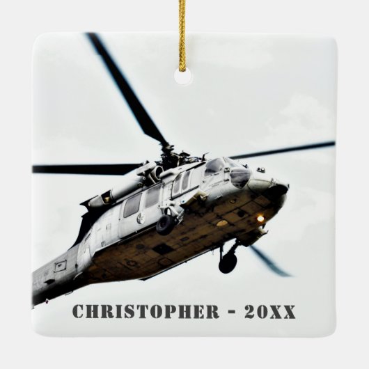 Speciale militaire helikopter bij MH-60 zeehawk Keramisch Ornament (Achterkant)