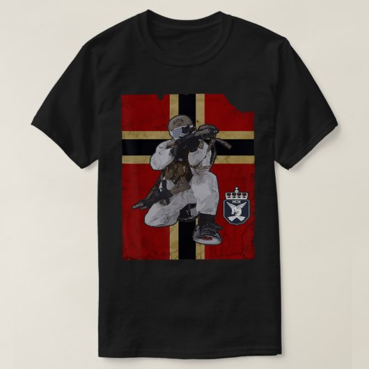 Speciale militaire macht Marinejeger Norwa T-shirt (Design voorkant)