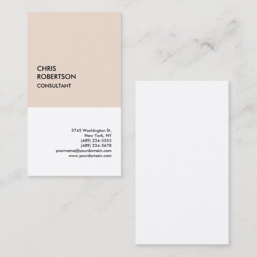 Speciale minimalistische minimalistische bovenzijd visitekaartje (Voorkant / Achterkant)