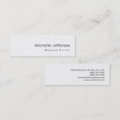 Speciale moderne Skinny Grey make-up artist Mini Visitekaartje (Voorkant / Achterkant)