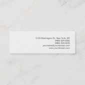 Speciale moderne Skinny Grey make-up artist Mini Visitekaartje (Achterkant)