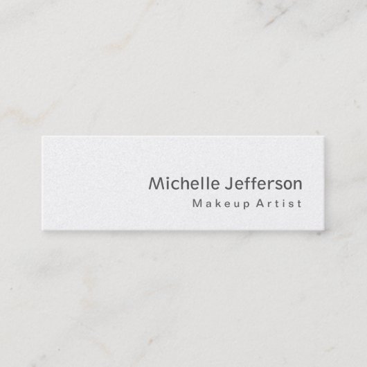 Speciale moderne Skinny Grey make-up artist Mini Visitekaartje (Voorkant)