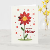Speciale Moeder Bloem Liefde Kaart (Gele Bloem)