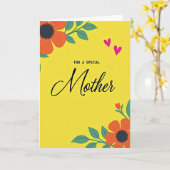 Speciale Moeder Bloemkaart Kaart (Gele Bloem)