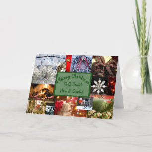 Speciale moeder en stiefvader Kerstmis Feestdagen Kaart