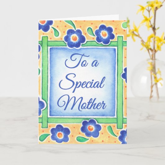 Speciale moeder kaart (Gele Bloem)