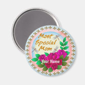 Speciale moeder Rozen magneet (Voorkant / Achterkant)