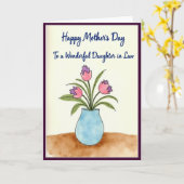 Speciale Moederdag Bloemenkaart Kaart (Gele Bloem)