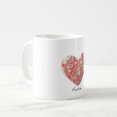Speciale Moederdag Gift Geweldige Bloemenhart Koffiemok (Voorkant links)